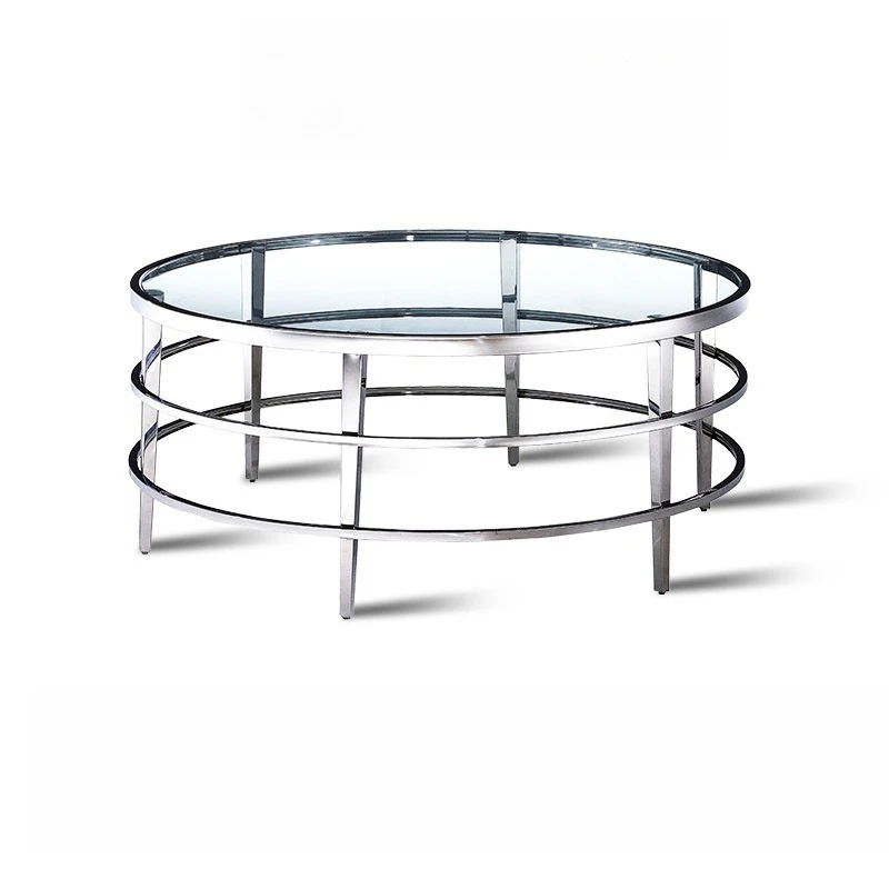 2025 new Italian minimalist stainless steel round coffee table living room tempered glass light luxury high-end designer model
2025 new Italian minimalist stainless steel round coffee table living room tempered glass light luxury high-end designer model