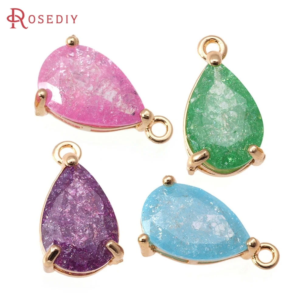 4PCS 18K Gold Color Brass and Glass Drop Shape Charms Pendants High Quality Diy Necklace Earrings Jewelry Making Accessories
4PCS 18K Gold Color Brass and Glass Drop Shape Charms Pendants High Quality Diy Necklace Earrings Jewelry Making Accessories