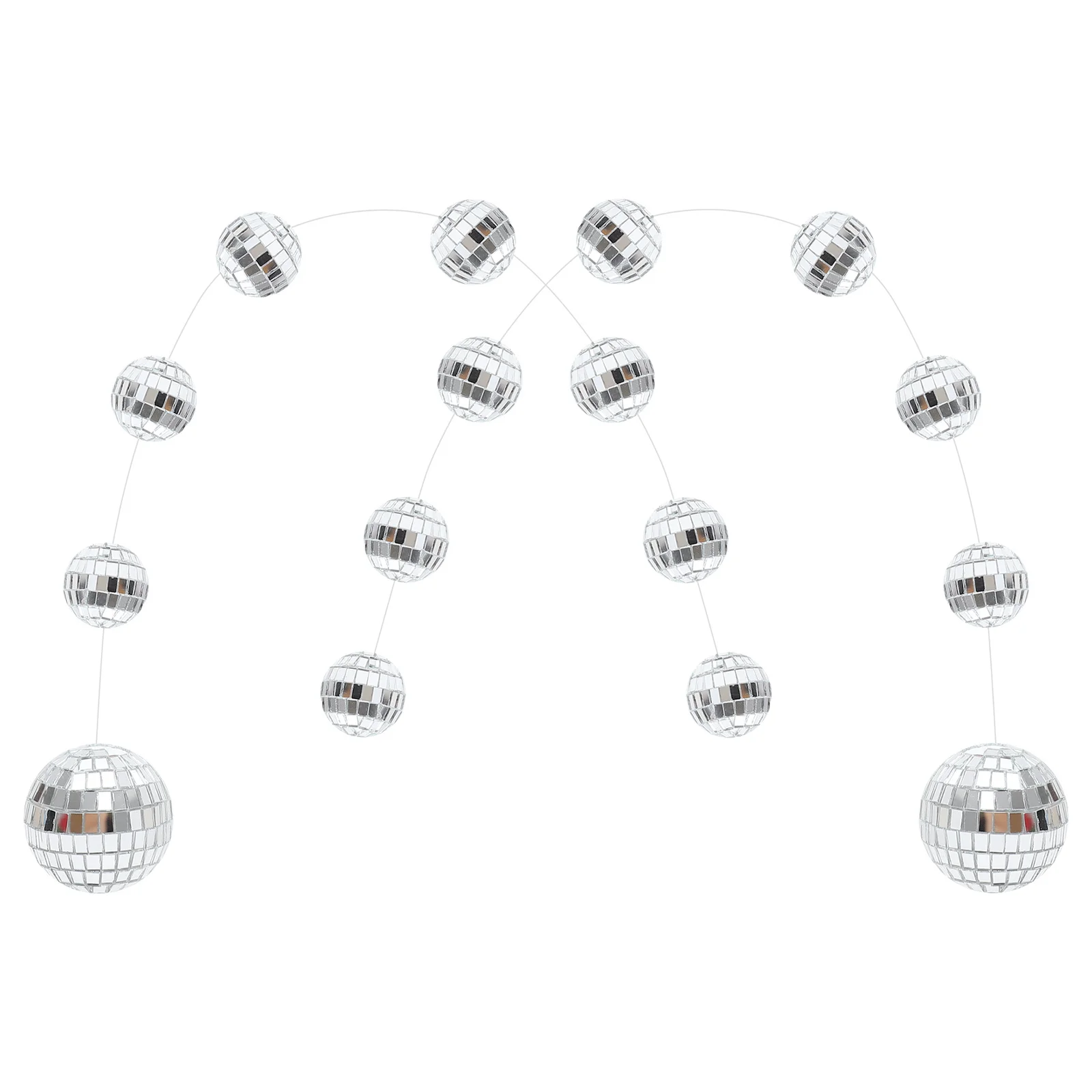 2pcs 2 Strings Hanging Mirror Disco Ball Party Decoration Bar Club Wedding Christmas Event Ktv Nightclub Decorations
2pcs 2 Strings Hanging Mirror Disco Ball Party Decoration Bar Club Wedding Christmas Event Ktv Nightclub Decorations