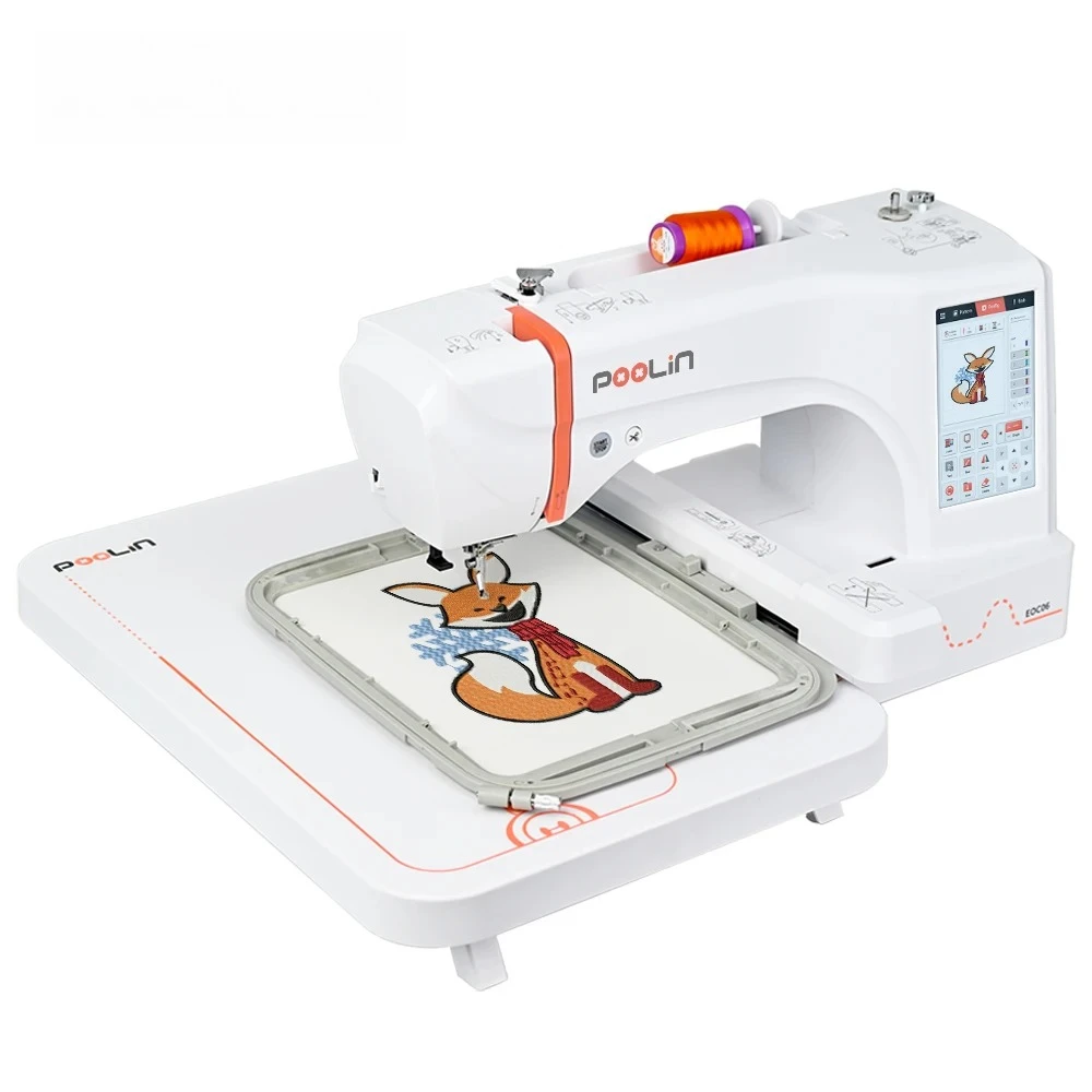 EOC06 PooLin China Hot Sale Color Touch Screen Home Easy To Use Computerized Small Household Embroidery Machine
EOC06 PooLin China Hot Sale Color Touch Screen Home Easy To Use Computerized Small Household Embroidery Machine