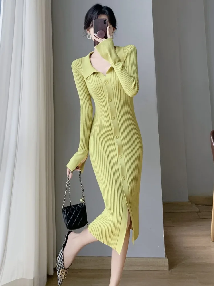 Dresses Women 2023 Winter Knitted Dress Solid Slimming Vintage Dress Long Sleeved Streetwear Pullovers Warm Robe Dresses G103
Dresses Women 2023 Winter Knitted Dress Solid Slimming Vintage Dress Long Sleeved Streetwear Pullovers Warm Robe Dresses G103
