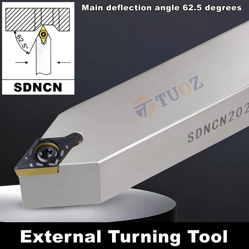 TUOZ 62,5 градусов Внешний токарный держатель инструмента SDNCN 0808 1010 1212 1616 2020 2525 Токарный станок с ЧПУ Режущий брусок DCMT DCGT Вставки
TUOZ 62,5 градусов Внешний токарный держатель инструмента SDNCN 0808 1010 1212 1616 2020 2525 Токарный станок с ЧПУ Режущий брусок DCMT DCGT Вставки
