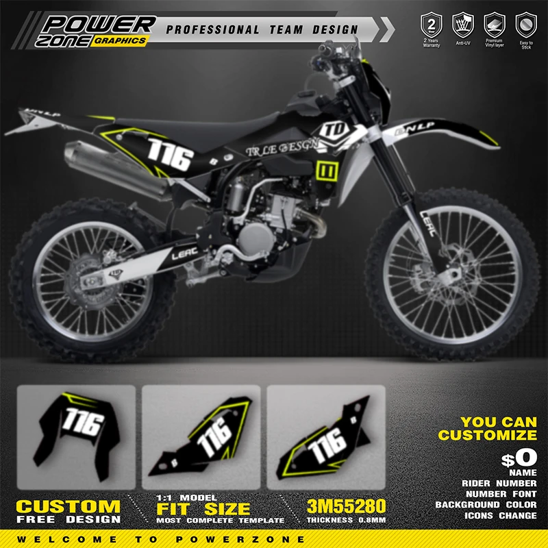 Комплект наклеек PowerZone Custom Team Graphics для Husqvarna 08-13FE250 2008-2013, наклейки 02
Комплект наклеек PowerZone Custom Team Graphics для Husqvarna 08-13FE250 2008-2013, наклейки 02