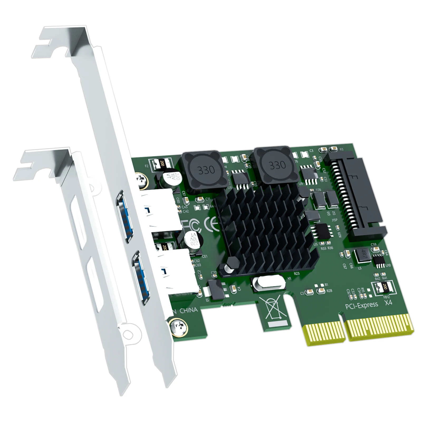 GLOTRENDS U3142A 2-Port 10Gb USB 3.1 Gen2 Type-A to PCIE X4 Expansion Card with ASM 3142 Chip, Regular and Low-profible Bracket
GLOTRENDS U3142A 2-Port 10Gb USB 3.1 Gen2 Type-A to PCIE X4 Expansion Card with ASM 3142 Chip, Regular and Low-profible Bracket