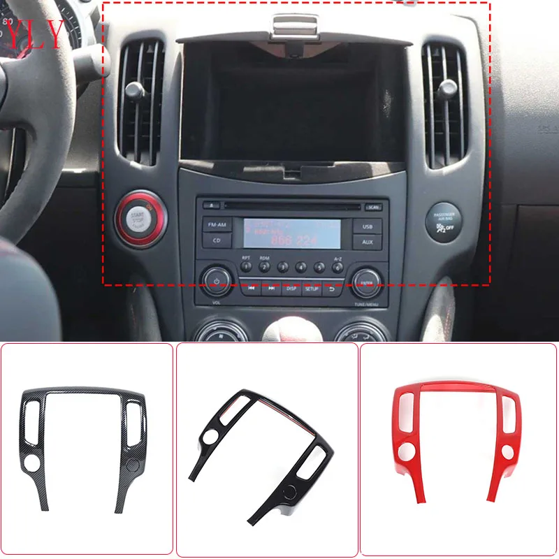 For Nissan 370Z Z34 2009-2020 ABS carbon fiber automotive central control air outlet panel frame cover car interior accessories
For Nissan 370Z Z34 2009-2020 ABS carbon fiber automotive central control air outlet panel frame cover car interior accessories