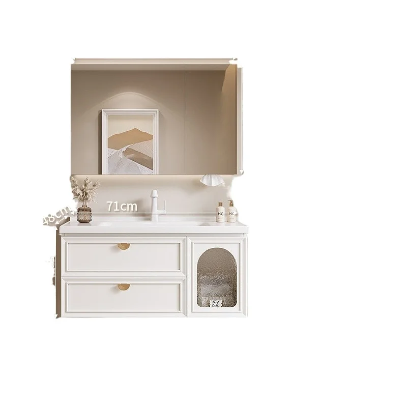 French bathroom cabinet ceramic integrated basin full mirror bathroom cabinet deep basin ceramic washstand combination
French bathroom cabinet ceramic integrated basin full mirror bathroom cabinet deep basin ceramic washstand combination