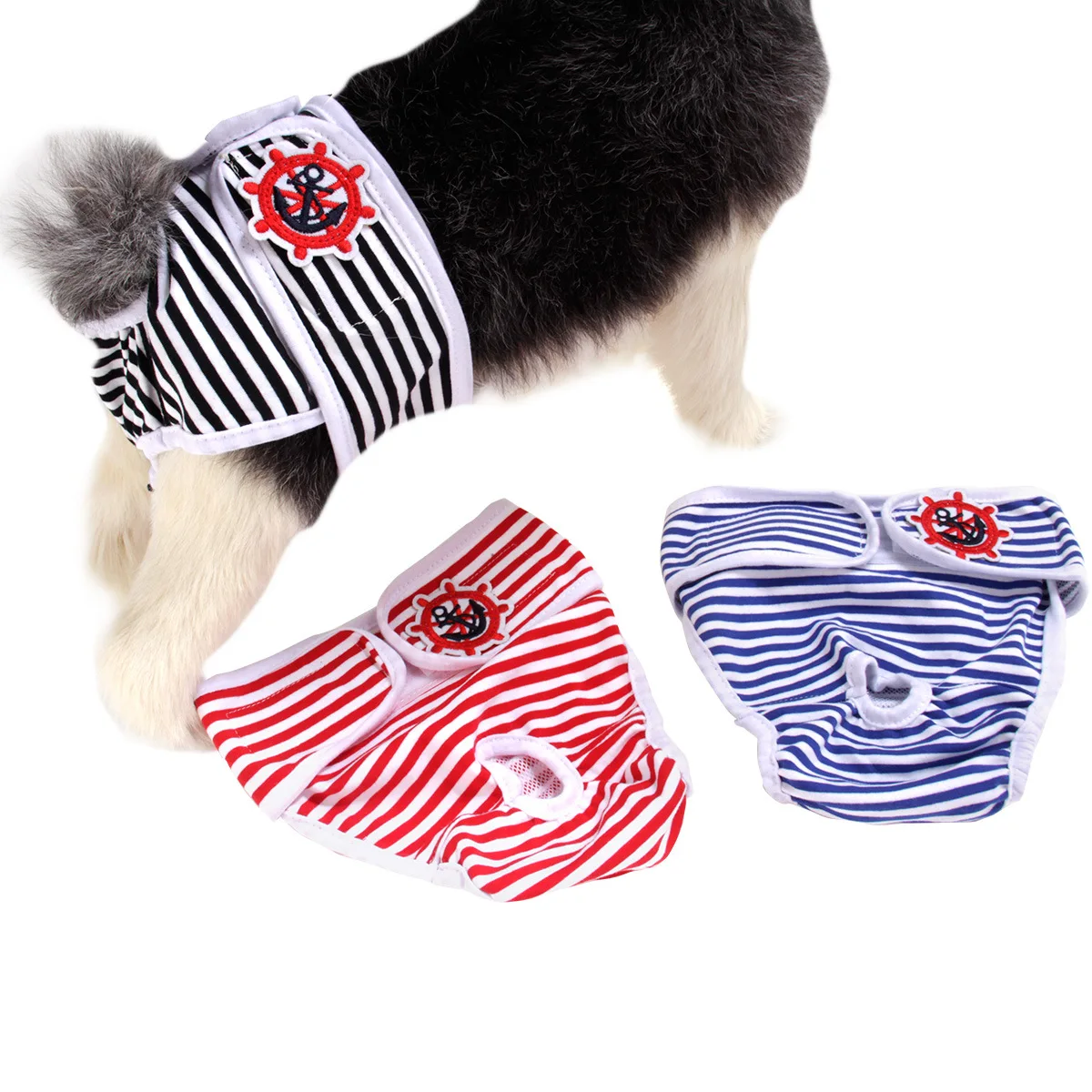Reusable Washable Menstrual Care Pet Pants Anti-Harassment Stripe pattern Male and Female Dog Diapers
Reusable Washable Menstrual Care Pet Pants Anti-Harassment Stripe pattern Male and Female Dog Diapers
