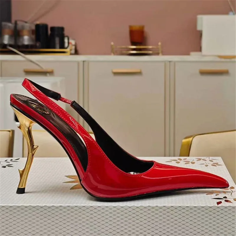 Women Pointed Toe Patent Leather Pumps for Woman's Slip-On Strange Heels Slingback High Heels Shoes Sexy Ladies Wedding Shoes
Women Pointed Toe Patent Leather Pumps for Woman's Slip-On Strange Heels Slingback High Heels Shoes Sexy Ladies Wedding Shoes