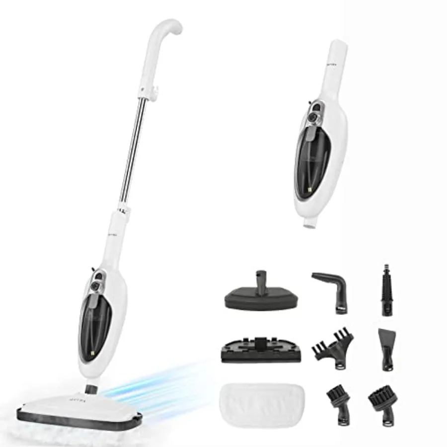 Steam Mop 10-in-1 Convenient Detachable Steam Cleaner White Multifunctional Cleaning Machine Floor Steamer with 3 Microfiber Mo
Steam Mop 10-in-1 Convenient Detachable Steam Cleaner White Multifunctional Cleaning Machine Floor Steamer with 3 Microfiber Mo
