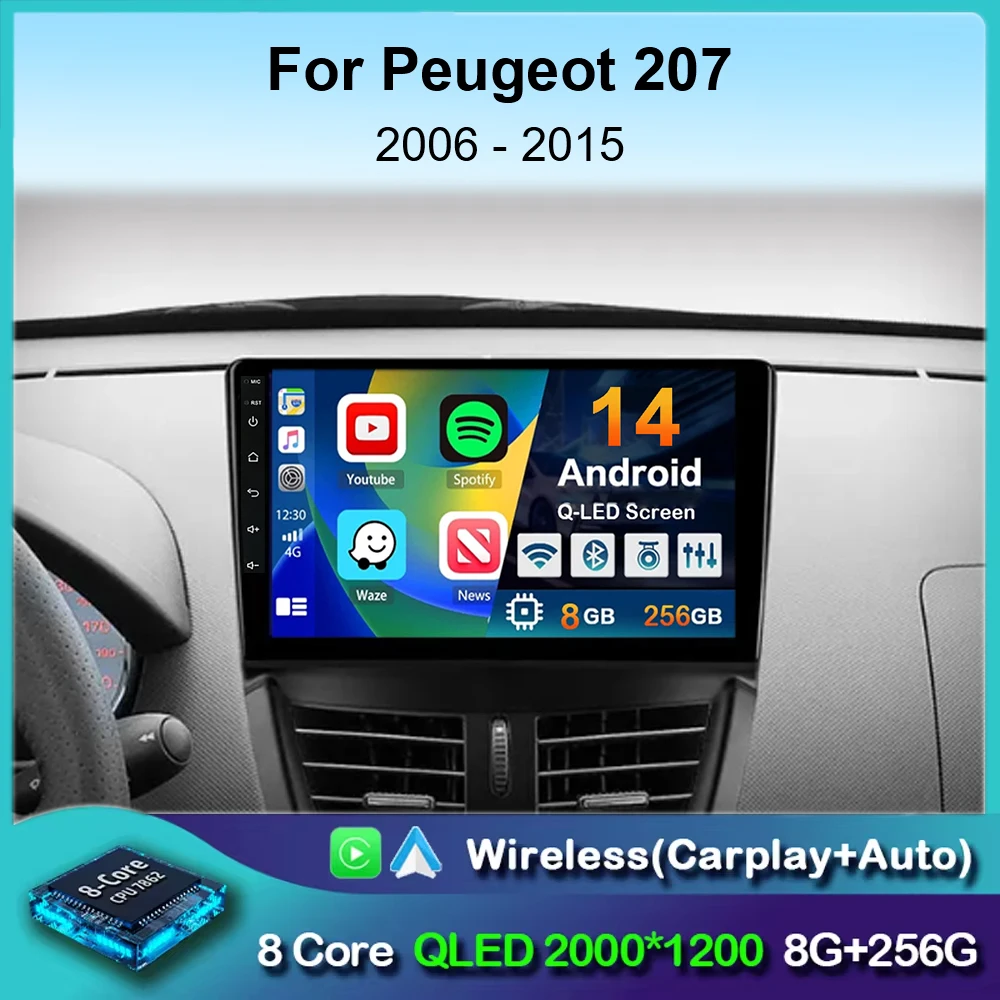 Автомагнитола Carplay, 2 Din, Android 14, мультимедийный видеоплеер для Peugeot 207 CC 207CC 2006-2015, стерео, GPS
Автомагнитола Carplay, 2 Din, Android 14, мультимедийный видеоплеер для Peugeot 207 CC 207CC 2006-2015, стерео, GPS