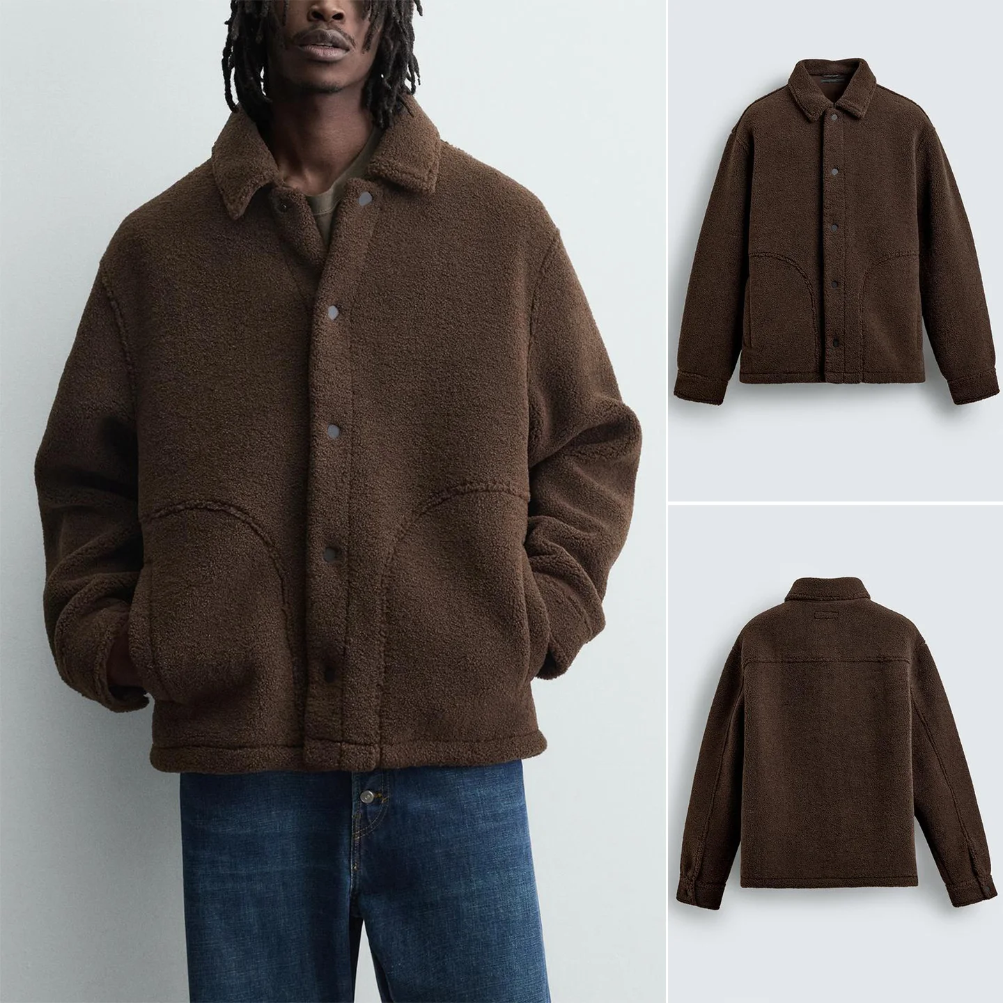 Loose Fit Fce Lined Long Sve irt Jaet New Autumn Men's Faion Warm Polyester Fiber Youth Casual Wear Button Closure
Loose Fit Fce Lined Long Sve irt Jaet New Autumn Men's Faion Warm Polyester Fiber Youth Casual Wear Button Closure