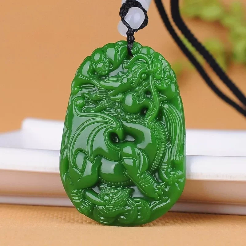 Natural Jade Green Hand-carved Double Brave Pendant Fashion Boutique Jewelry Men and Women Necklace Gift Accessories
Natural Jade Green Hand-carved Double Brave Pendant Fashion Boutique Jewelry Men and Women Necklace Gift Accessories