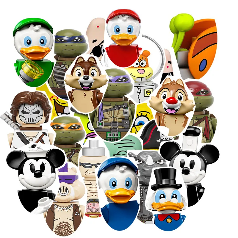 WM741 F008 KF1417 Mickey Louie Chip Seastar Sponge Snail Raphael Leonardo Da Vinci Casey Krang Building block boy birthday toy
WM741 F008 KF1417 Mickey Louie Chip Seastar Sponge Snail Raphael Leonardo Da Vinci Casey Krang Building block boy birthday toy
