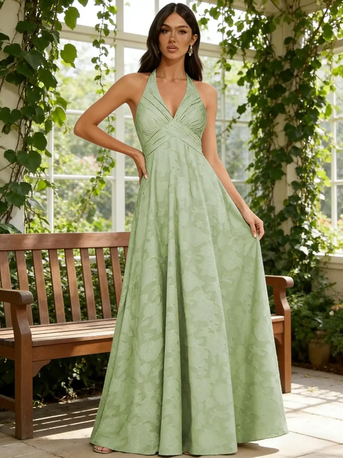 Halter Floral Lace Bridesmaid Dresses for Women Long V Neck A-Line Open Back Halter Formal Evening Gown Party Dresses Ball Gown
Halter Floral Lace Bridesmaid Dresses for Women Long V Neck A-Line Open Back Halter Formal Evening Gown Party Dresses Ball Gown