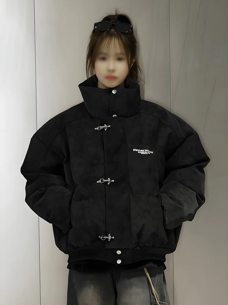 Men's And Women's Bla Matte PU Leather down Cotton Jaet Winter Thiened American Sle Stand Collar ort Bread Sle Coat
Men's And Women's Bla Matte PU Leather down Cotton Jaet Winter Thiened American Sle Stand Collar ort Bread Sle Coat