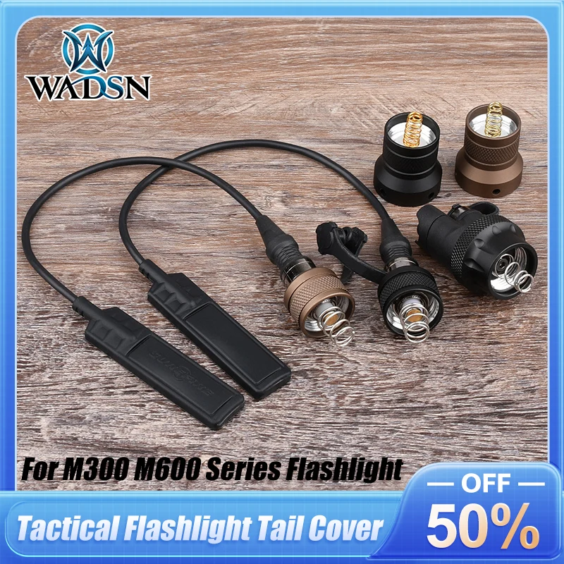 WADSN Tactical Airsoft Flashlight Tail Cap Dual Function Pressure Switch Cover For M300 M600 Surefir Flashlight Hunting Light
WADSN Tactical Airsoft Flashlight Tail Cap Dual Function Pressure Switch Cover For M300 M600 Surefir Flashlight Hunting Light