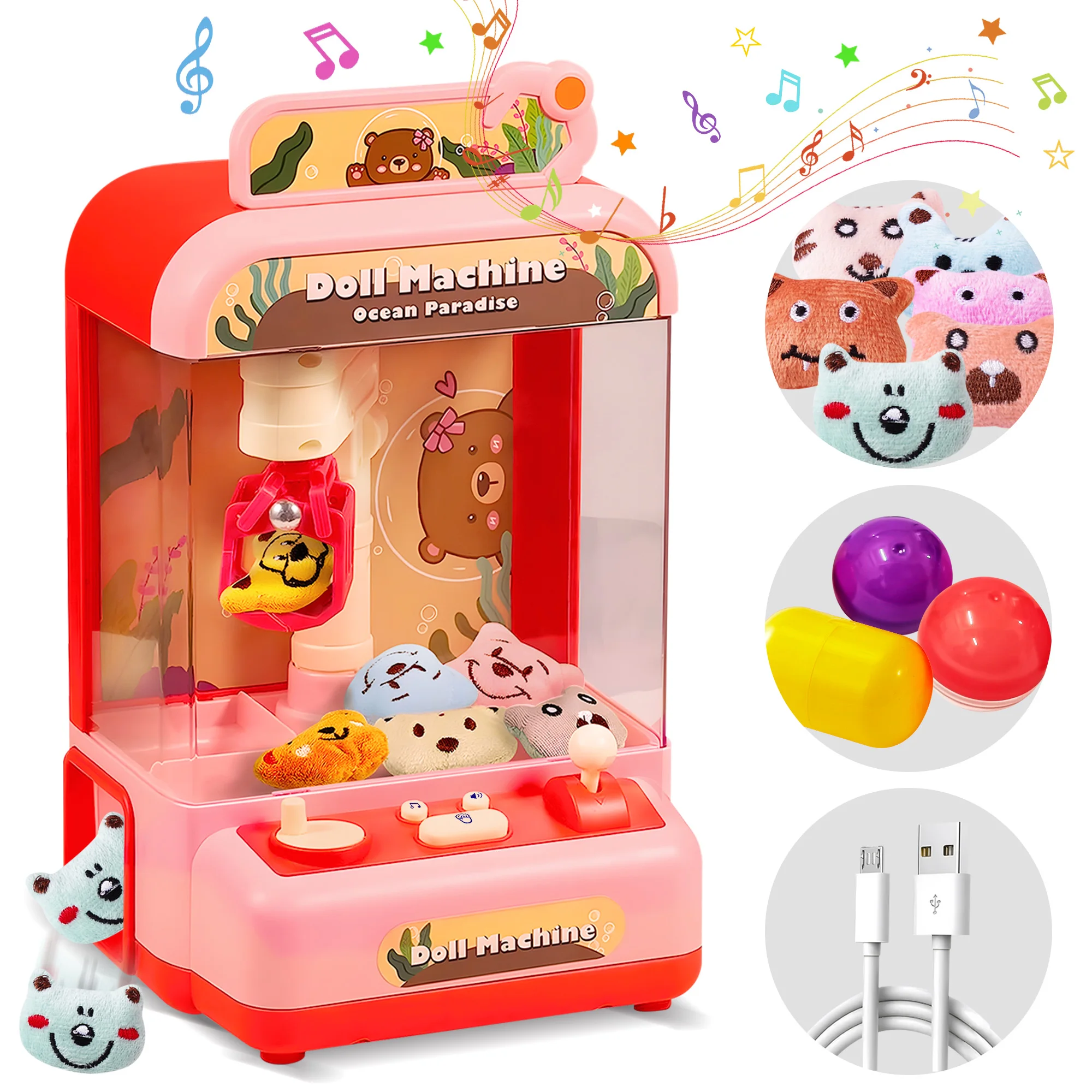 Mini Claw Machine for Kids Girl Toys for Ages 8-13 Arcade Game Toy Claw Machine Electric Candy Vending Machine Toy with LED Lights Adjustable Sound Birthday Gifts for Girls
Mini Claw Machine for Kids Girl Toys for Ages 8-13 Arcade Game Toy Claw Machine Electric Candy Vending Machine Toy with LED Lights Adjustable Sound Birthday Gifts for Girls
