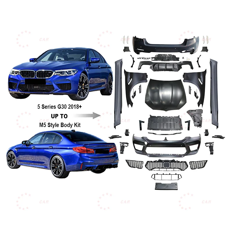 M5 Body Kit For BMWs 5s Series G30 2018year+ Upgrade to M5 Style Bodykit Front Rear Bumper Side Skirts Fender Ducts Hood
M5 Body Kit For BMWs 5s Series G30 2018year+ Upgrade to M5 Style Bodykit Front Rear Bumper Side Skirts Fender Ducts Hood