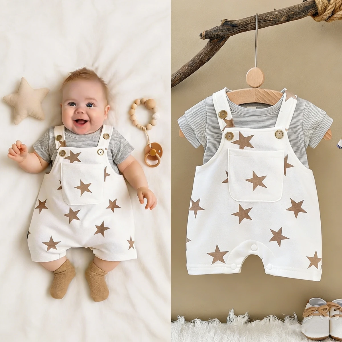 Baby Clothes Cute Cartoon Print Cotton Comfortable And Soft 0-18 Boys And Girls Summer Short Sleeved Baby Jumpsuit
Baby Clothes Cute Cartoon Print Cotton Comfortable And Soft 0-18 Boys And Girls Summer Short Sleeved Baby Jumpsuit