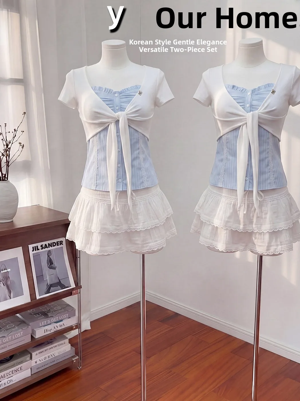 Korean Style Short Sleeve Women's Summer Clothing Set Belted Open Cardigan Shawl Slimming Two-Piece Set Strap Top
Korean Style Short Sleeve Women's Summer Clothing Set Belted Open Cardigan Shawl Slimming Two-Piece Set Strap Top