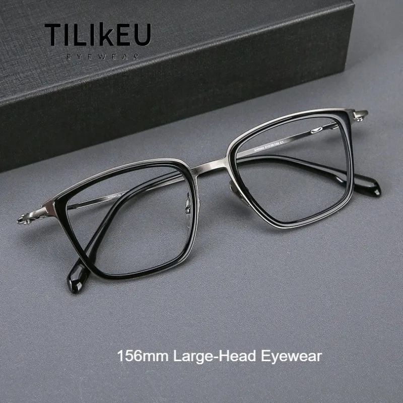 New Men's Large Head Oversized Square Eyeglasses Frame 13g Ultra Light Pure Titanium Retro Full Rim Spring-Temple Men Eyewear
New Men's Large Head Oversized Square Eyeglasses Frame 13g Ultra Light Pure Titanium Retro Full Rim Spring-Temple Men Eyewear