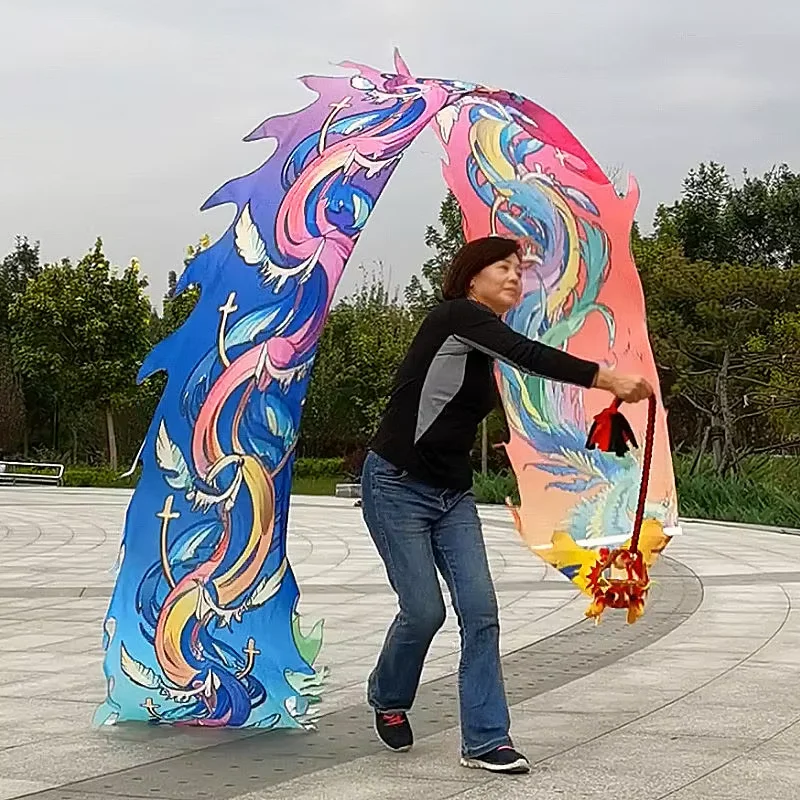 8/10m Fitness Dragon Dance Practice Chinese New Year Toys For Adults Traditional Ribbon Performance Phoenix Pattern Whole Set
8/10m Fitness Dragon Dance Practice Chinese New Year Toys For Adults Traditional Ribbon Performance Phoenix Pattern Whole Set