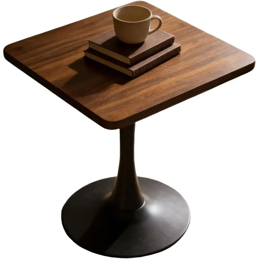 23.6 Walnut Modern Dining Table with Metal Pedestal, Suitable for Small Spaces, Living Room, Kitchen
23.6 Walnut Modern Dining Table with Metal Pedestal, Suitable for Small Spaces, Living Room, Kitchen