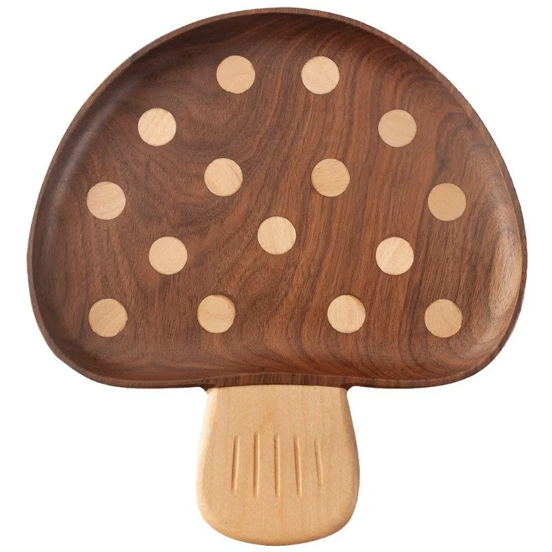 Cartoon mushroom shape solid wood, home practical children's breakfast complementary food plate, living room snack fruit tray
Cartoon mushroom shape solid wood, home practical children's breakfast complementary food plate, living room snack fruit tray