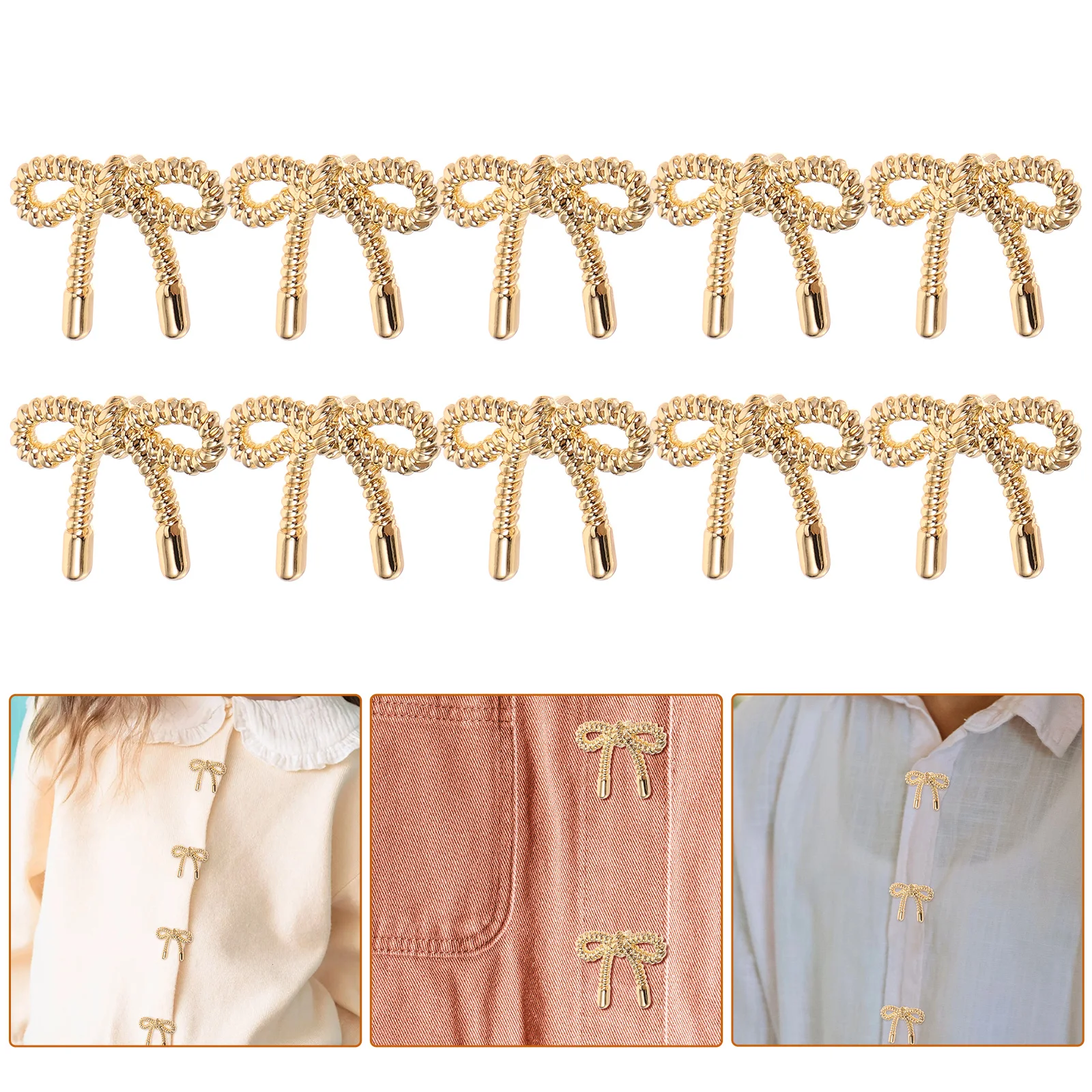 10pcs Bow Shaped Buttons 25MM Clothes Knitted Sweater Coats Decorative Sewing Supplies Accessories Gold Color
10pcs Bow Shaped Buttons 25MM Clothes Knitted Sweater Coats Decorative Sewing Supplies Accessories Gold Color