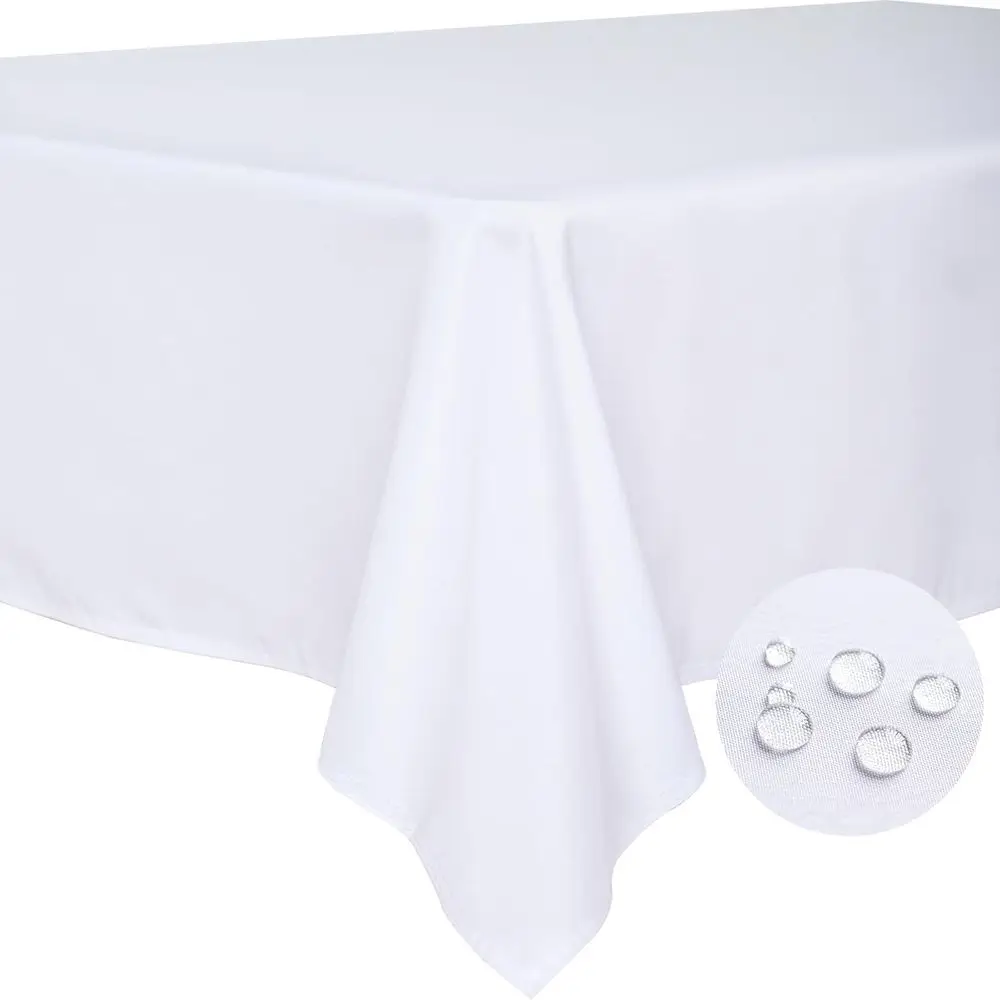 White 60x84 Inch Outdoor Washable Polyester Tablecloth, Ideal for Camping, Picnic, and Party Cover
White 60x84 Inch Outdoor Washable Polyester Tablecloth, Ideal for Camping, Picnic, and Party Cover