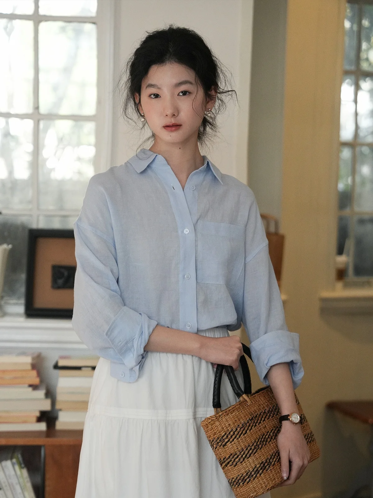 Daily Closet Women's Linen irt ell Button Design Breathable ket Long Sve Ele Sle Sunscreen Lightweight Casual...
Daily Closet Women's Linen irt ell Button Design Breathable ket Long Sve Ele Sle Sunscreen Lightweight Casual...