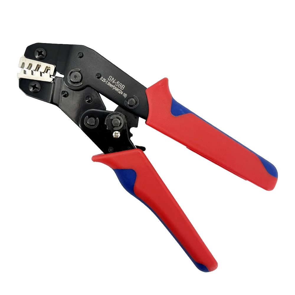 SN-58B Ratchet Crimper Tools For 0.25-1.5mm² AWG Dupont JST MOLEX Open Barrel Dupont Molex JST TE Terminals & EPC PCIE SATA Pins
SN-58B Ratchet Crimper Tools For 0.25-1.5mm² AWG Dupont JST MOLEX Open Barrel Dupont Molex JST TE Terminals & EPC PCIE SATA Pins