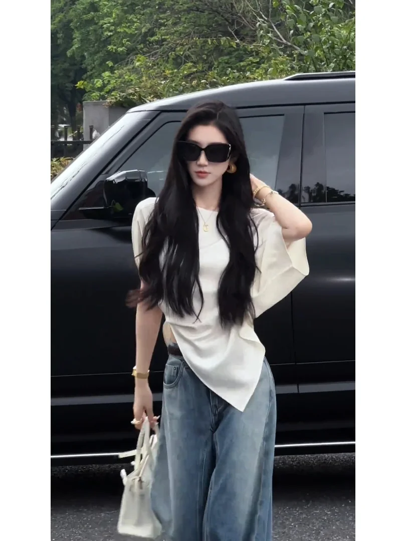 Parkyeon Casual Loose Style Shoulder Exposure Design Pure Desire Fashion Long Pants Women's Summer T-shirt Set French Style
Parkyeon Casual Loose Style Shoulder Exposure Design Pure Desire Fashion Long Pants Women's Summer T-shirt Set French Style
