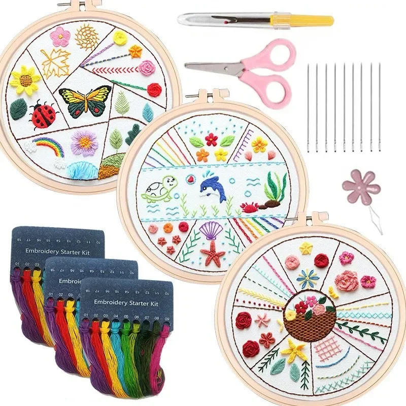 3 Pack Embroidery Kit for Beginners & Adults Learn Stitch Techniques with Floral Patterns Complete DIY Kit with Hoop for Gifting
3 Pack Embroidery Kit for Beginners & Adults Learn Stitch Techniques with Floral Patterns Complete DIY Kit with Hoop for Gifting