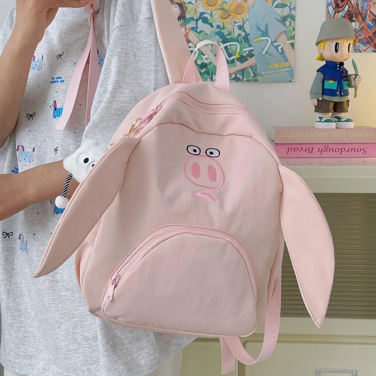 Cute Piggy Backpack for Girls Outdoor Spring Trip Elementary School Students Travel Research Cartoon Dual Shoulder Bag Soft F...
Cute Piggy Backpack for Girls Outdoor Spring Trip Elementary School Students Travel Research Cartoon Dual Shoulder Bag Soft F...