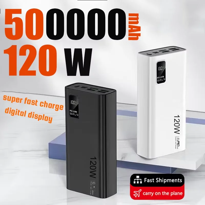 2026NEW 500000 мАч мобильный аккумулятор большой емкости 120 Вт портативное зарядное устройство с быстрой зарядкой подходит для iPhone Samsung Huawei
2026NEW 500000 мАч мобильный аккумулятор большой емкости 120 Вт портативное зарядное устройство с быстрой зарядкой подходит для iPhone Samsung Huawei