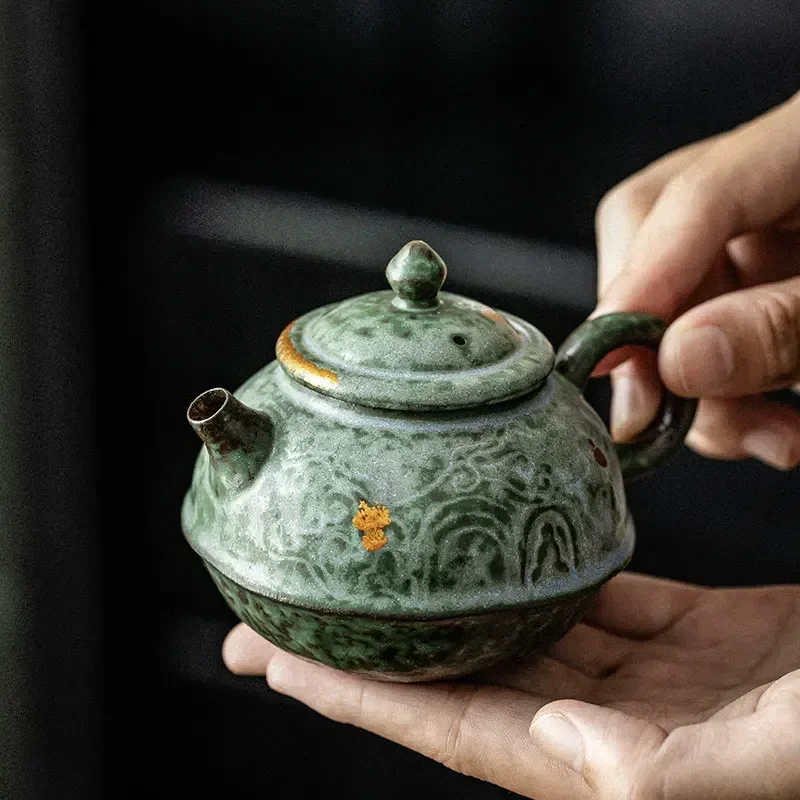 Ретро японский стиль, горшок с бронзовой глазурью, чайник, кунг-фу, грубая керамика, устройство для приготовления чая, заварочный чайник, чайник
Ретро японский стиль, горшок с бронзовой глазурью, чайник, кунг-фу, грубая керамика, устройство для приготовления чая, заварочный чайник, чайник