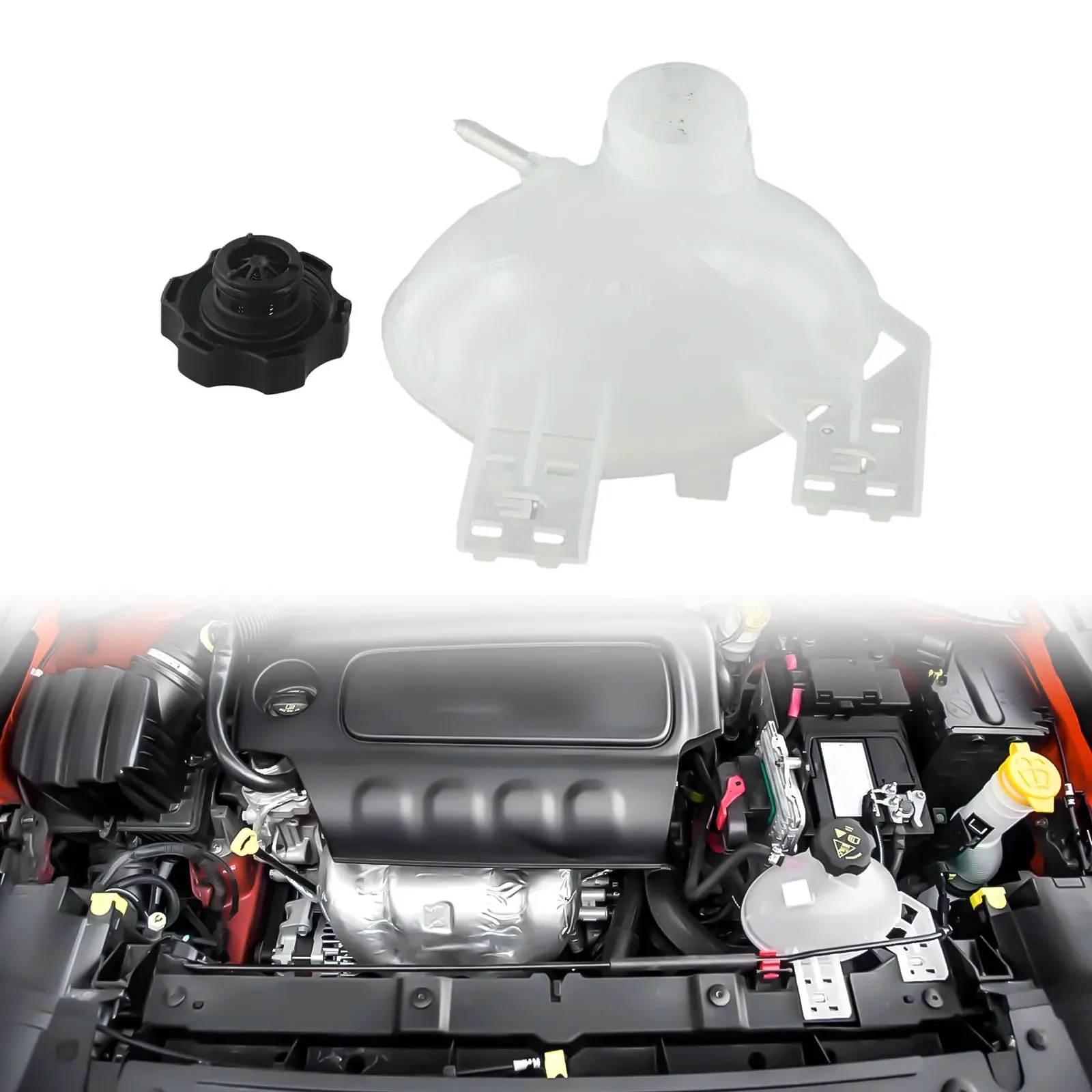 Coolant Reservoir for Jeep For Compass 2017 2022 2015 2022 Expansion Tank Compatible with Part Numbers 68289857AA
Coolant Reservoir for Jeep For Compass 2017 2022 2015 2022 Expansion Tank Compatible with Part Numbers 68289857AA