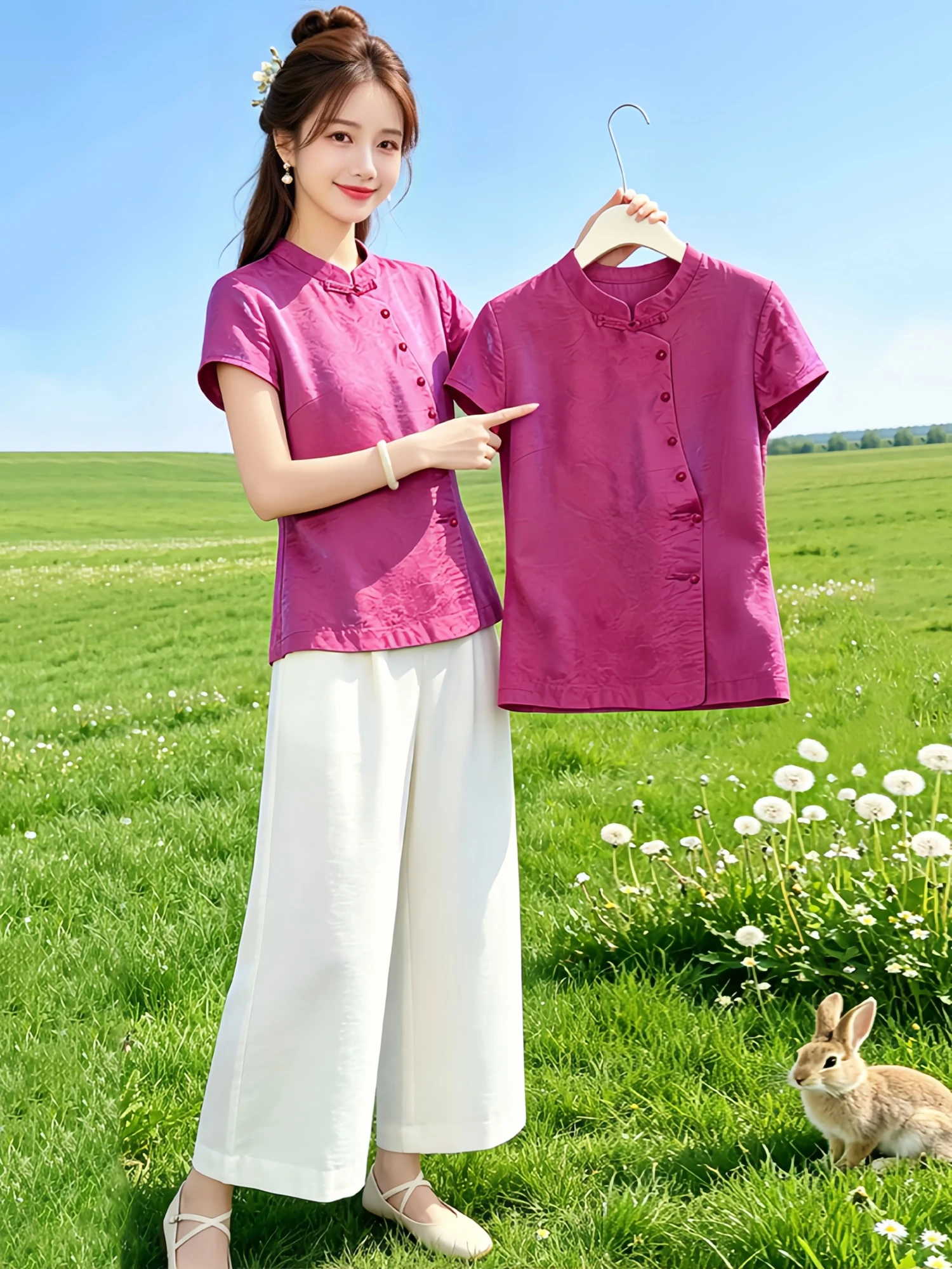 Anti-Aging Chinese Style Shirt for Women 2026 New Style Small Batch Button Stand Collar Slimming Versatile Short Sleeve Shirt
Anti-Aging Chinese Style Shirt for Women 2026 New Style Small Batch Button Stand Collar Slimming Versatile Short Sleeve Shirt