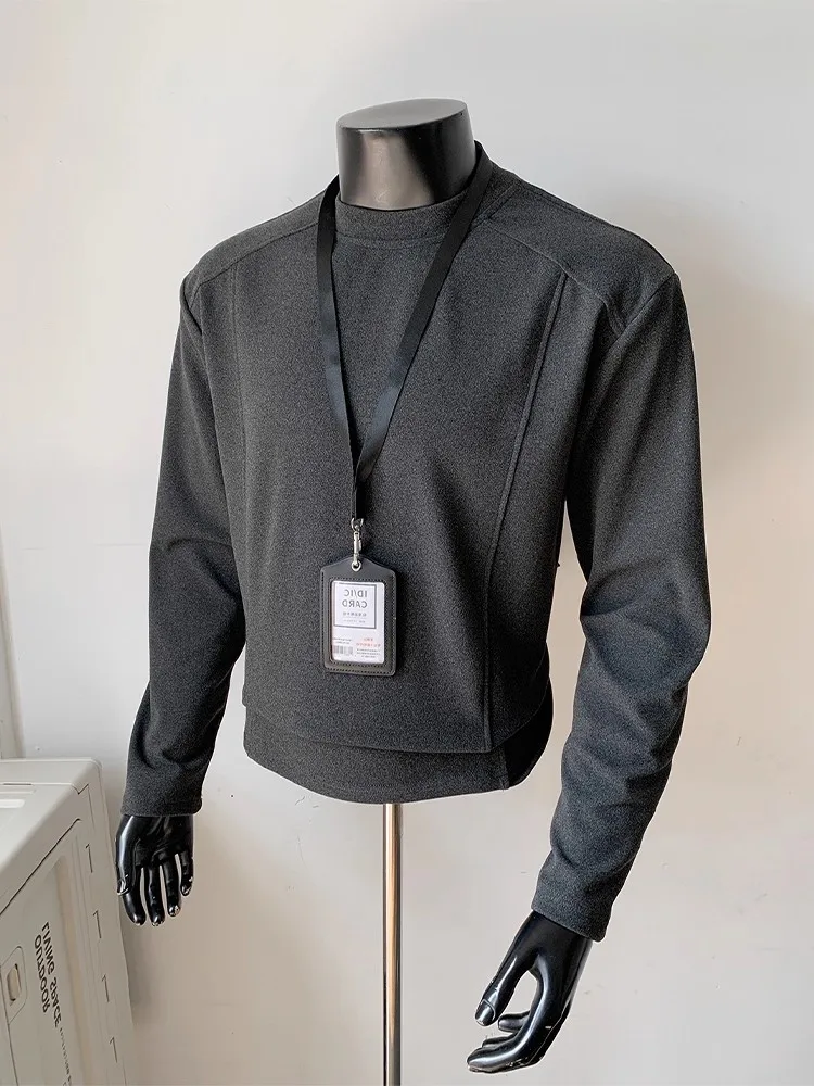 Мужской утепленный свитшот с длинным рукавом, американской структурой плеч, вставками из вельвета и маленьким воротником, осенне-зимний, утолщенный.
Мужской утепленный свитшот с длинным рукавом, американской структурой плеч, вставками из вельвета и маленьким воротником, осенне-зимний, утолщенный.