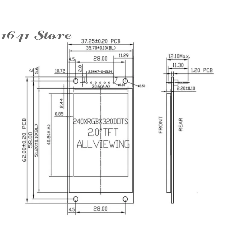 2,0-дюймовый TFT LCD-модуль, модуль ЖК-экрана, IPS-модуль, полноцветный экран ST7789 240x320, квадратный экран, 2 дюйма
2,0-дюймовый TFT LCD-модуль, модуль ЖК-экрана, IPS-модуль, полноцветный экран ST7789 240x320, квадратный экран, 2 дюйма