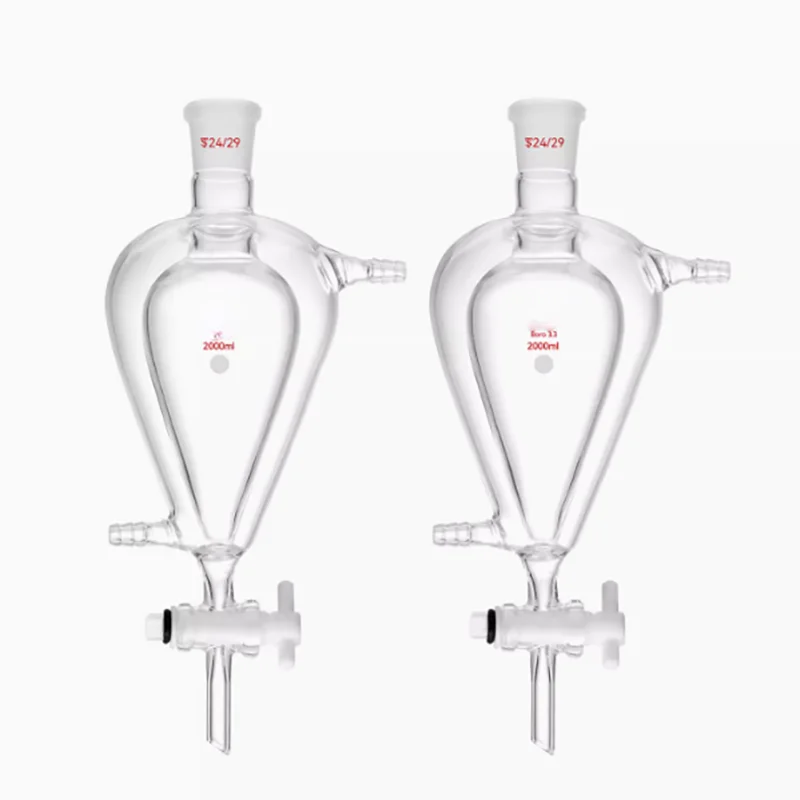 Double-layer pear-shaped liquid separation funnel spherical conical tetrafluoro glass piston thickening laboratory 100 125 250ml
Double-layer pear-shaped liquid separation funnel spherical conical tetrafluoro glass piston thickening laboratory 100 125 250ml