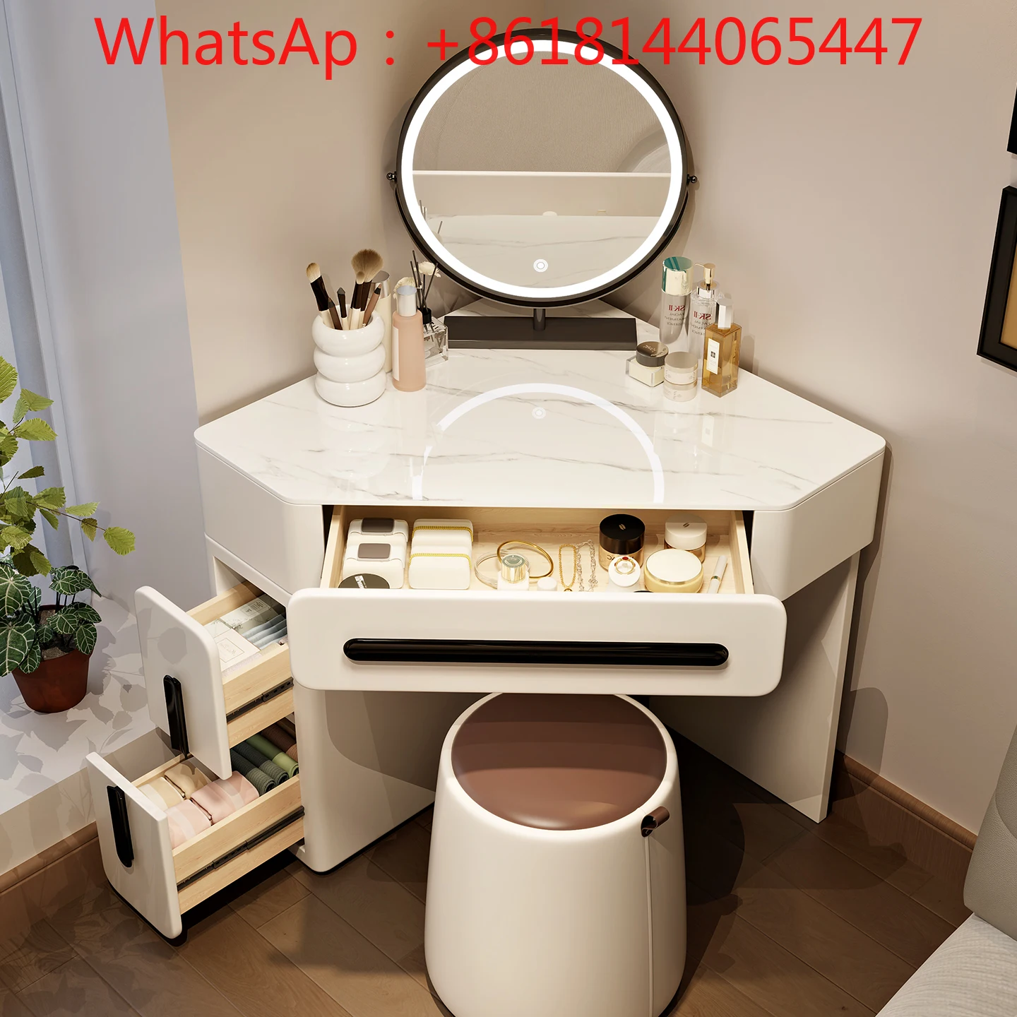 Modern simple room dresser small apartment corner storage cabinet integrated bedroom triangular makeup table
Modern simple room dresser small apartment corner storage cabinet integrated bedroom triangular makeup table
