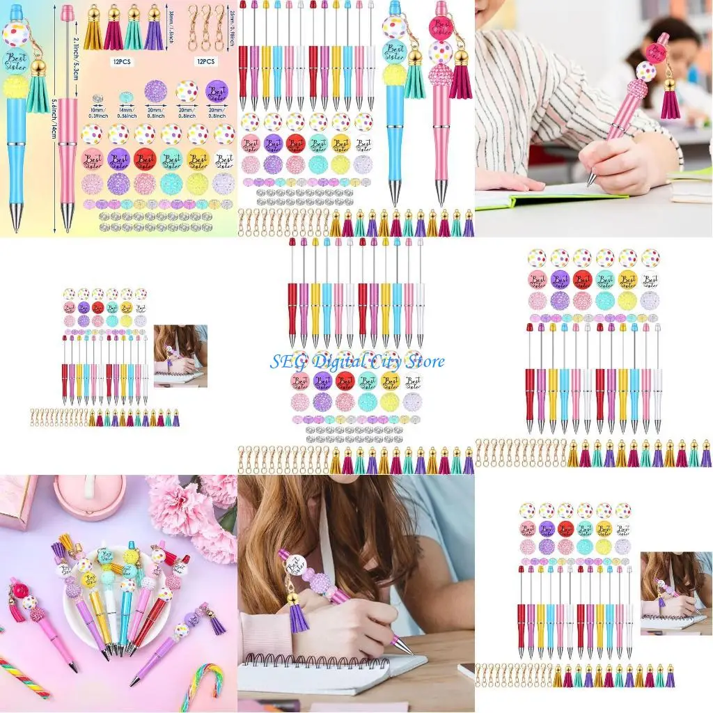 U75B 86Pcs DIY Bead Ballpoint Pen Set, Including Beads, Hooks, Tassels
U75B 86Pcs DIY Bead Ballpoint Pen Set, Including Beads, Hooks, Tassels
