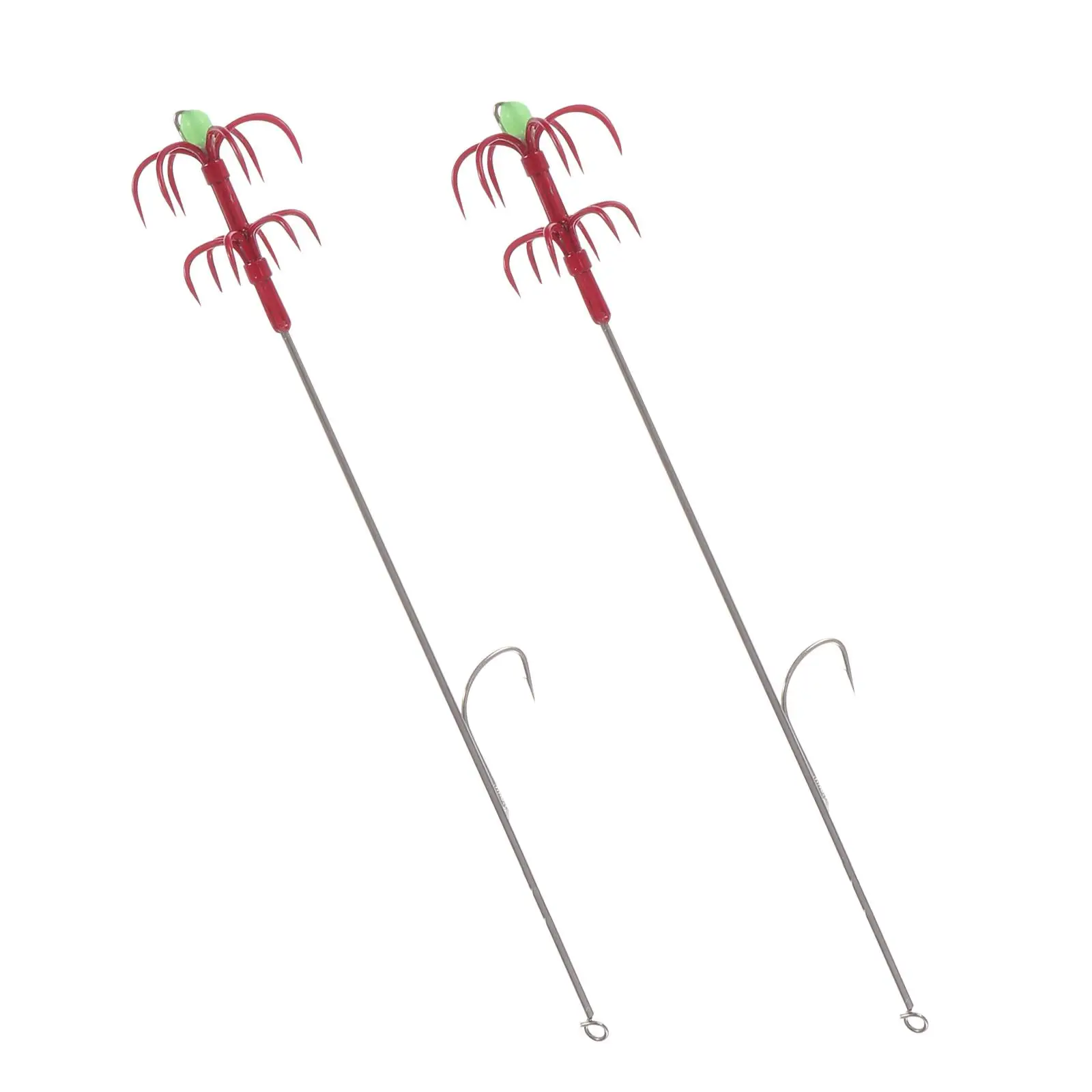 2Pcs Double-Layer Squid Hook Stainless Steel Anchor Bait Fishing Hooks Red Multi-Hook Design Wear Corrosion Resistant Outdoor
2Pcs Double-Layer Squid Hook Stainless Steel Anchor Bait Fishing Hooks Red Multi-Hook Design Wear Corrosion Resistant Outdoor