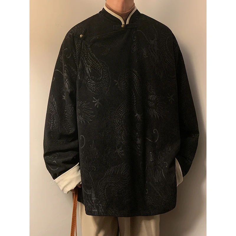 Loose Men's Chinese Sle Jaet with Buttoned Asymmetrical Collar Traditional Tibetan Costume Outerwear Youth Faion Autumn...
Loose Men's Chinese Sle Jaet with Buttoned Asymmetrical Collar Traditional Tibetan Costume Outerwear Youth Faion Autumn...