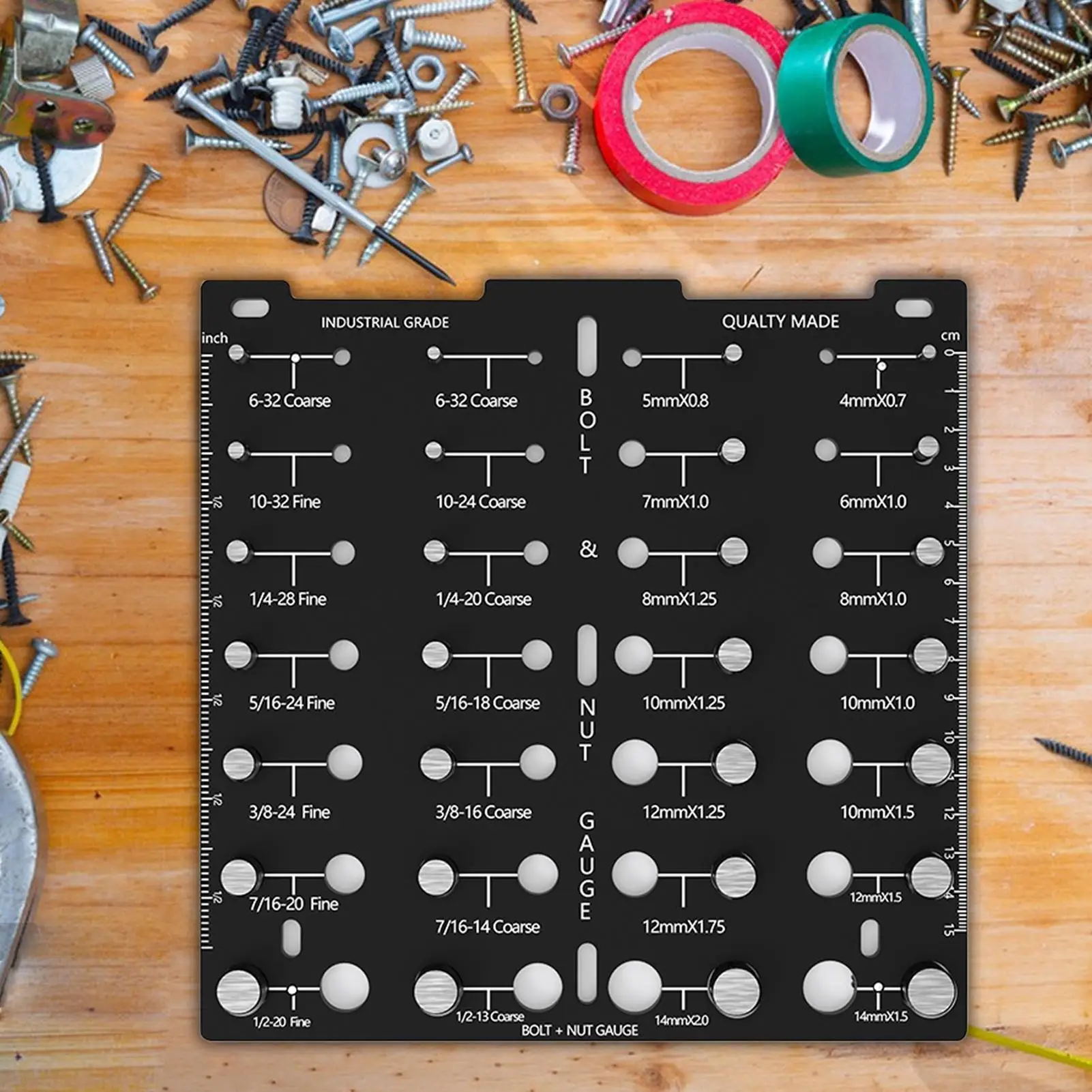 Инструмент для проверки гаек и болтов, метрический и имперский Nue, измеритель резьбы, измерительная линейка для строительной сантехники
Инструмент для проверки гаек и болтов, метрический и имперский Nue, измеритель резьбы, измерительная линейка для строительной сантехники