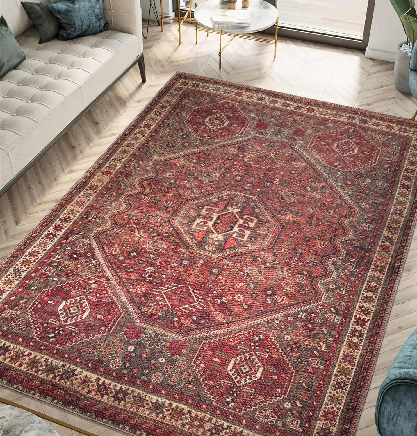 3x5 Washable Non-Slip Rug for Entryway, Kitchen, Bathroom - Vintage, Durable, Easy Clean
3x5 Washable Non-Slip Rug for Entryway, Kitchen, Bathroom - Vintage, Durable, Easy Clean