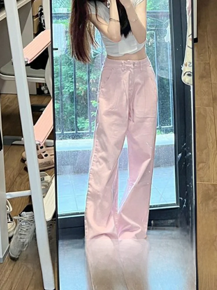 Женские джинсы с высокой талией и широкими штанинами, осенне-зимняя новинка, свободные прямые длинные брюки, розовые джинсы прямого кроя
Женские джинсы с высокой талией и широкими штанинами, осенне-зимняя новинка, свободные прямые длинные брюки, розовые джинсы прямого кроя