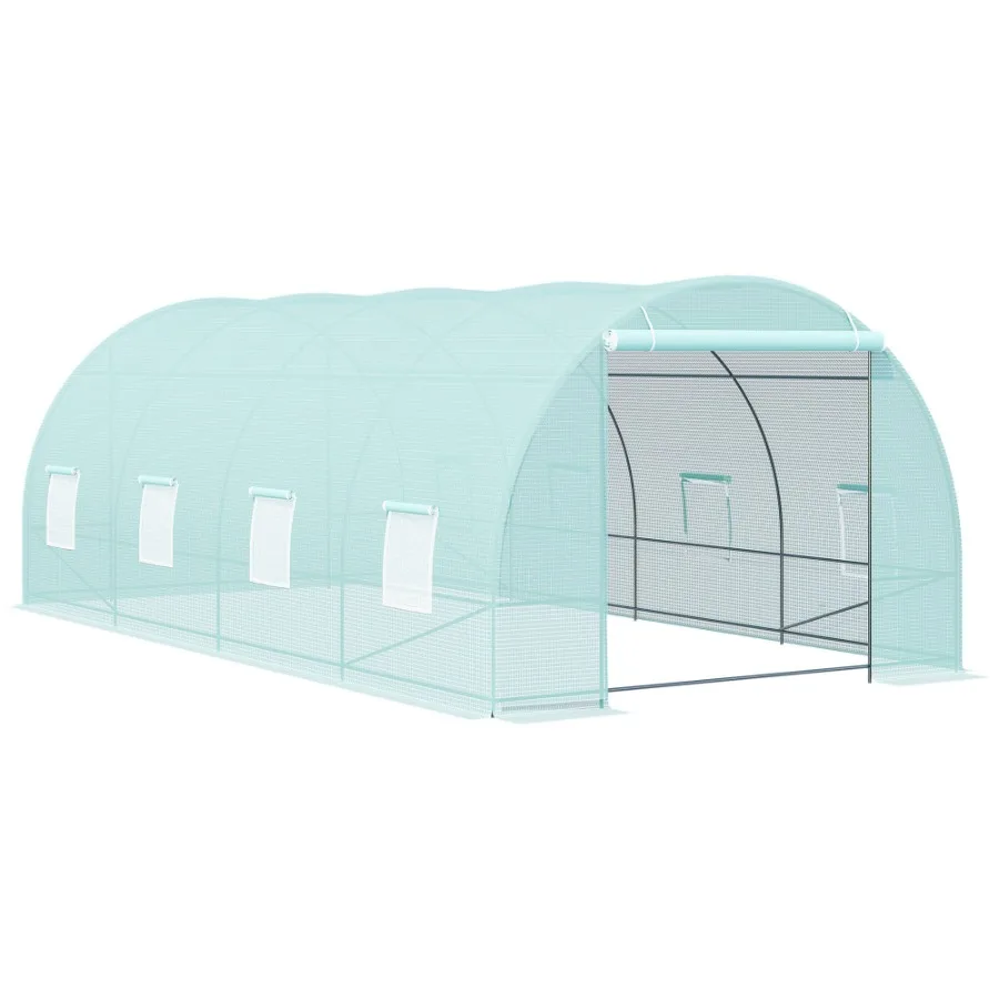 20' x 10' x 7' Walk-In Tunnel Greenhouse with Zippered Door 8 Mesh Windows Large Garden Green House Kit Galvanized Steel Frame
20' x 10' x 7' Walk-In Tunnel Greenhouse with Zippered Door 8 Mesh Windows Large Garden Green House Kit Galvanized Steel Frame